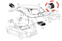  DATSUN ROADSTER HARDTOP REAR WINDOW WEATHER-STRIP 