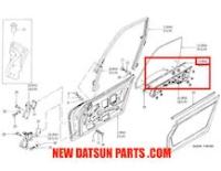 Datsun rubber glazing door glass seal right or left classic Z-car window parts