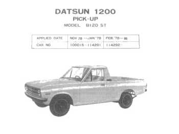 Datsun Sunny Truck, with Nissan chassis code B120, was produced from 1971 to 1986