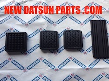 DATSUN ROADSTER RUBBER PEDAL PAD SET  