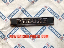 DATSUN 1200 TRUNK EMBLEM DELUXE SILVER 