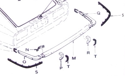 Datsun 240z rear bumper section