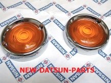  DATSUN ROADSTER FAIRLADY ORANGE PARK LAMP LENSES