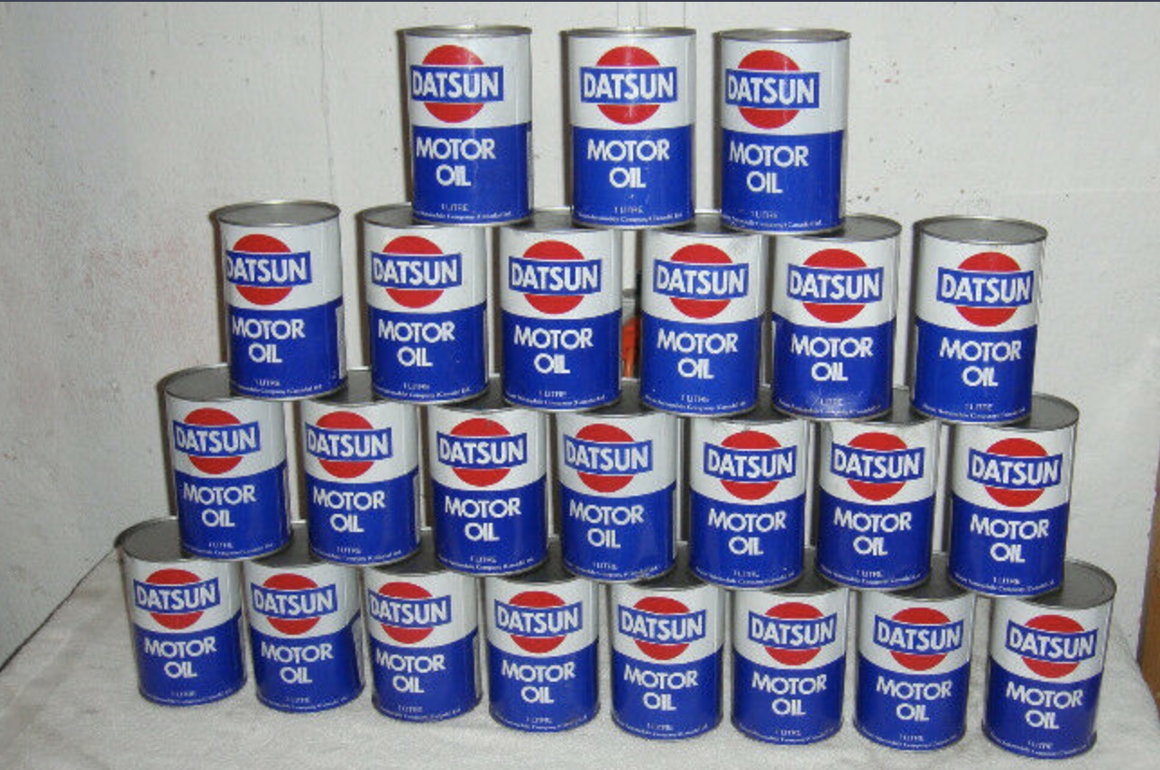 datsun oil cans