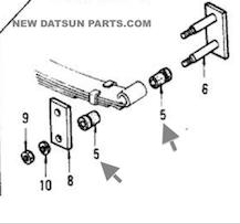 NISSAN DATSUN 720 REAR LEAF SPRING BUSHINGS 
