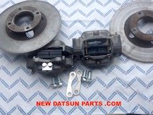 Datsun Roadster Volvo Brake Conversion with Roadster Rotors 